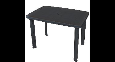 vidaXL - Tuintafel - 101x68x72 - cm - kunststof - antraciet
