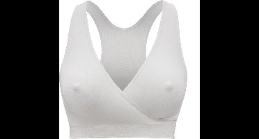 Medela Keep Cool Sleep bh - Naadloze slaapbh - Zwangerschapsbh - Voedingsbh met 2 ademende zones - Soft Touchmateriaal - Wit - Maat L