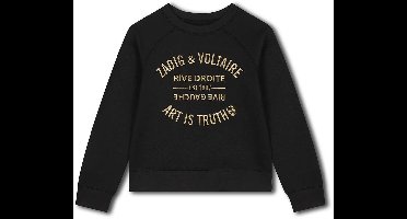 Zadig & Voltaire X60217 Sweatshirt Zwart 4 Years Meisje