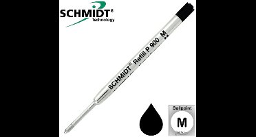 SCHMIDT - Balpenvulling - Penvulling - Pen - Vulling - Refill P900 - Zwart - M - 1.0mm - Geschikt voor Parker - 1 Stuks - Los Verpakt