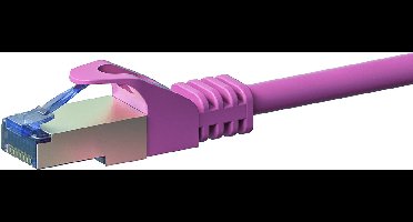 Danicom CAT6a S/FTP (PIMF) patchkabel - 0,25 meter roze - netwerkkabel - internetkabel - UTP kabel - RJ45 - 10000 mbit/s