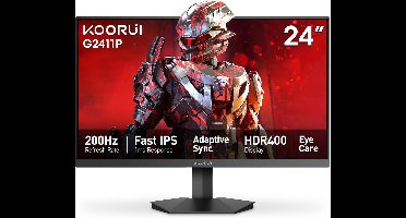 KOORUI G2411P - Full HD IPS Monitor - 24 Inch - 200 Hz - 1ms