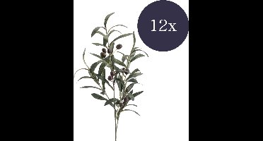 Emerald - Kunstbloem Olijf 75cm - Set van 12 - Kunstplant voor binnen