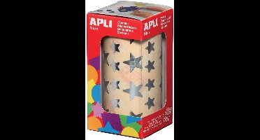 Apli Kids stickers op rol | ster | 2360 stuks | metallic zilver