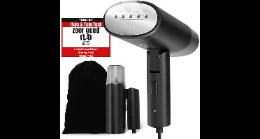 RVV® Stoomreiniger kleding - Stoomreiniger - Stoomreinigers - 900 W - 120 ml - Kledingstomer - Zwart - ‎18cm x 9cm x 15cm