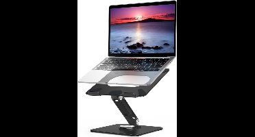 Famanu - Aluminium laptopstandaard verstelbare e verhoger met ventilatie voor laptops tot 17.3 inch