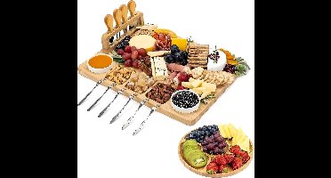 Tapasplank met Schaaltjes - Serveerplank met Bakjes - Tapasplank