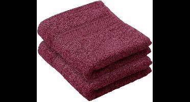 De Witte Lietaer Gastendoekje Stephanie Beet Red - 30 x 50 cm - 2 stuks - Rood - Katoen