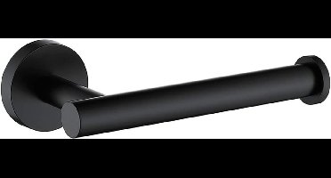 Sanitair Accessoirereeks Toiletpapierhouder-[12.5 cm]-1 Stuk、304 Roestvrij Staal、Mat Zwart、Modern Ronde、Wandgemonteerd、Geschikt Voor Keuken En Badkamer