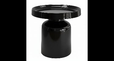 Housevitamin Bijzettafel – Pawn – Metaal – Zwart – Ø 43 × 42 cm – Modern & Stijlvol Design