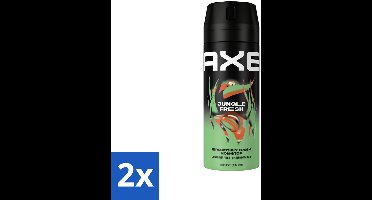 AXE - Deodorant Spray - Jungle Fresh - Tropische Geur - Verfrissend - 150 ml - Voordeelverpakking - 2 stuks