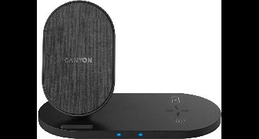 Canyon WS-202 Serie - Draadloze Oplader - 10W - 2 in 1 - Zwart