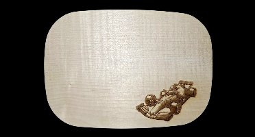 Schubie - ontbijtbord - raceauto - houten ontbijtbord - ontbijtplank