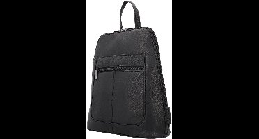 Beagles Benidorm Rugzak - Rugtas - Dames - Tussenvak - Casual - Leren Dames Tas - Zwart