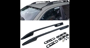 Zwarte aluminium dakreling voor Ford Ranger T6 / T7 / T8 (2012–2022) Geschikt voor Dubbele cabine