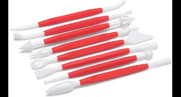 Go Go Gadget - "Patisse-Modelleerset: 16 cm, Rood/Wit, 8-delig"