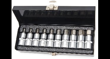 inbus doppenset, 1/2 inch, 10 delig