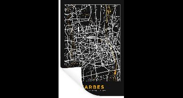 Muurstickers - Sticker Folie - Plattegrond – Kaart – Stadskaart – Frankrijk – Tarbes - 20x30 cm - Plakfolie - Muurstickers Kinderkamer - Zelfklevend Behang - Zelfklevend behangpapier - Stickerfolie