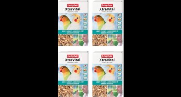 4x Beaphar XtraVital Grote Parkiet - vogelvoer - 1kg