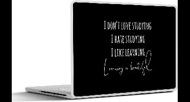 Laptop sticker - 11.6 inch - Quote - Studeren - Liefde - 30x21cm - Laptopstickers - Laptop skin - Cover