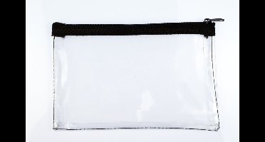 Kangaro - penetui - doorzichtig - 20 x 12,5 cm - zwarte rits - K-56202