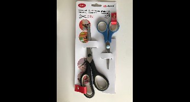 Alpina - Scharenset - Scharen - Schaar - 2 delig - zwart en blauw - RVS