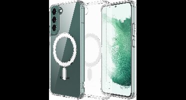 hoesje Geschikt voor Samsung S22 Hoesje Transparant - met Oplaadfunctie Hoesje Galaxy S22 Shockproof case hoesje doorzichtig - met Oplaadfunctie hoes oplader hoesje Doorzichtig -Samsung S22 Hoesje met Oplaadfunctie Case