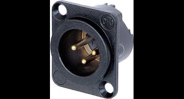 Neutrik NC3MD-LX-B XLR-connector Flensstekker, contacten recht Aantal polen: 3 Zwart 1 stuk(s)