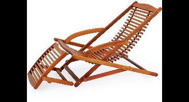 Casaria Ligstoel - Acaciahout - Inklapbaar & Voetsteun