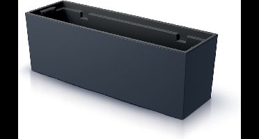 Prosperplast - Urbi Case Bloempot met inzet - Rechthoekige bloempot UV-bestendig (580x180x195mm, Antraciet)