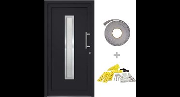 vidaXL - Voordeur - 108x208 - cm - antraciet