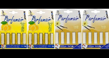 Scanpart - Parfumair - Stofzuiger Geurstaafjes - CITROEN + VANILLE - Stofzuiger Parfum - Geursticks - 20 Staafjes