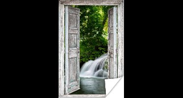 Poster Waterval - Doorkijk - Landschap - 20x30 cm