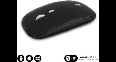Mouse Subblim SUBMO-DFLAT20 Black (1 Unit)