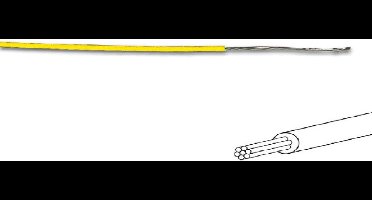 Montagedraad -  Ø 1.4 Mm - 0.2 Mm² - Meeraderig - Geel