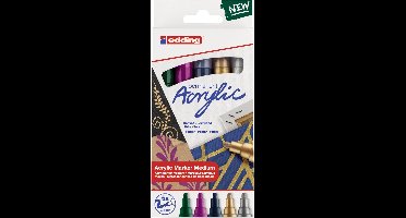 Acrylmarker edding e-5100 m metallic assorti 5st | 8 stuks