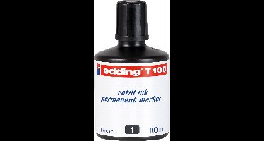 edding T100 navulinkt voor permanent markers – zwart - 100ml - potje