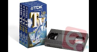 5-PACK TDK TV-240 VHS VIDEOCASSETTE (240 MINUTEN OPNAME)