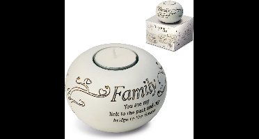 MadDeco - familie - cadeau - waxinelichthouder - engelstalig - meer dan woorden - keramiek - 9.5 cm hoog doorsnee