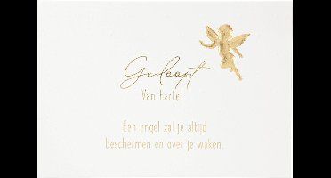 Depesche - Wenskaart "Gewoon Mooi" met de tekst "Gedoopt - Van harte! Een engel zal je ..." - mot. 045
