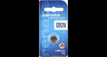 Renata Lithium Batterij - Knoopcel - CR1216 - 1 stuks - 3V - Made in Indonesia