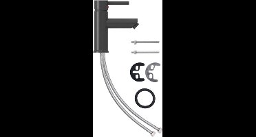 vidaXL - Wastafelkraan - 130x176 - mm - grijs