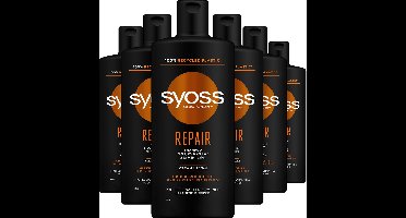 Syoss Repair - Shampoo - Droog en Beschadigd Haar - Beschermt Tegen Schade - Herstelt de Haarvezels - Voordeelverpakking - 6x440ml