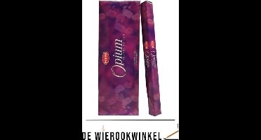 De Wierookwinkel – Doos - Wierook - Opium - Opium Wierook - Wierookstokjes Opium - (HEM) - Wierooksticks - Incense sticks - 6 Kokers - 120 Stokjes