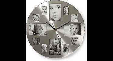 Nedis Wandklok - Diameter: 400 mm - Metaal - Zilver