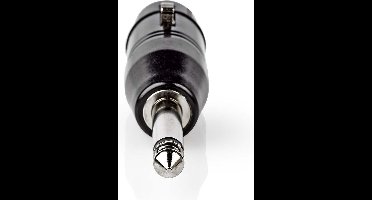 Nedis XLR-Adapter - XLR 3-Pins Female - 6,35 mm Male - Vernikkeld - Recht - Metaal - Zwart - 1 Stuks - Polybag