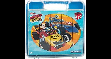 Clementoni Disney Mickey and the Roadster Racer Blokpuzzel / puzzel  in koffer - 20 Delig 21X22CM