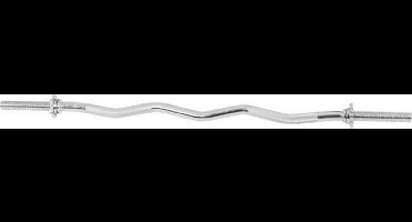 Gorilla Sports EZ Curl Stang - Halterstang - Barbell - 120 cm - 30/31 mm - Incl. Schroefsluiting