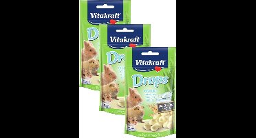 Vitakraft Knaagdier Drops - Konijnensnack - 3 x Yoghurt