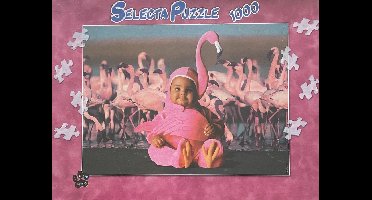 Selecta puzzel - Baby in flamingo - 1000 stukjes